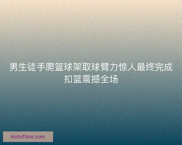 男生徒手爬篮球架取球臂力惊人最终完成扣篮震撼全场 男生徒手爬篮球架取球臂力惊人最终完成扣篮震撼全场